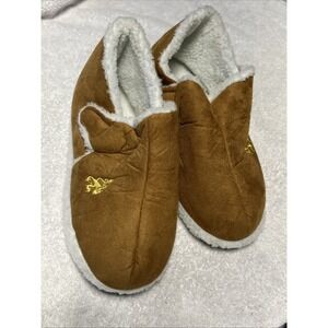 US Nordic Mens Warm and Fuzzy comfortable Brown Faux Suede Loafer Slippers XL